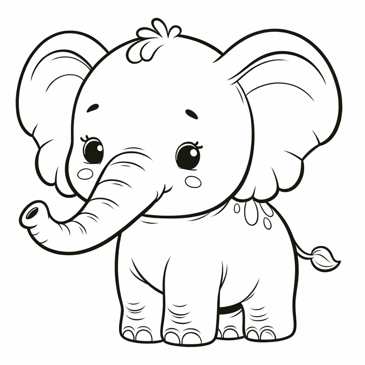Imprimir Um Elefante Colorir E Pintar