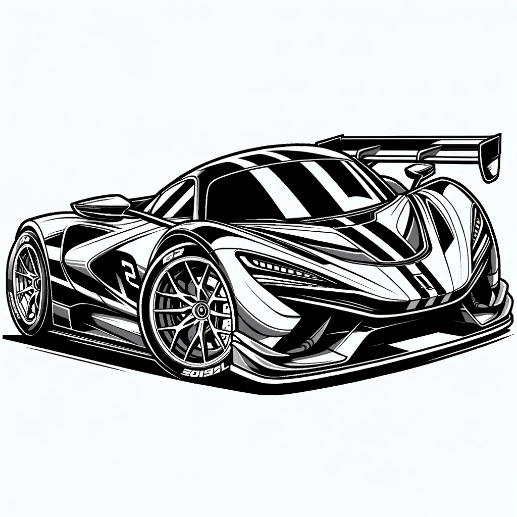 Desenho de Carro de corrida para Colorir - Colorir.com