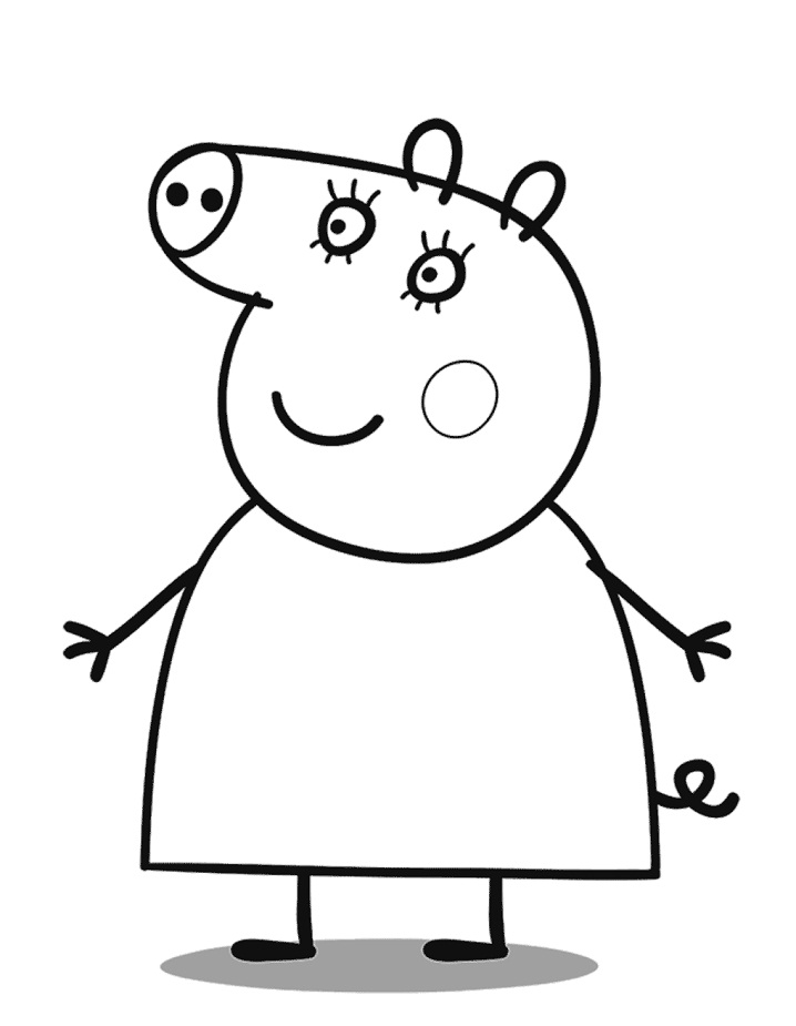 Pintar Desenho da Peppa Pig  Colorir Porquinha Peppa Mamae Pig