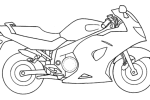 Desenho de Moto para Pintar 4