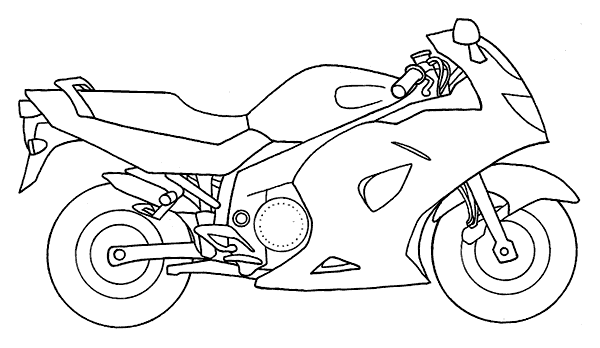 Desenhos para colorir de uma motocross para imprimir e colorir  