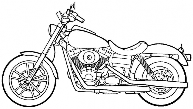 Desenhos de Motos para Imprimir e Colorir