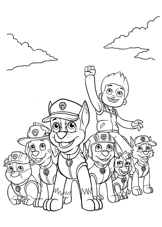 Desenho para Colorir Patrulha Canina - Desenho para Colorir