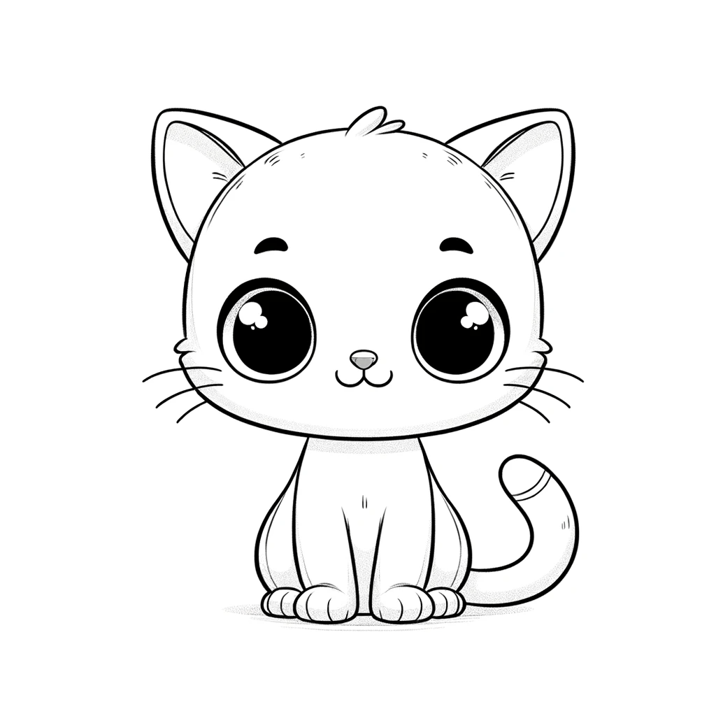 Desenhos para colorir, desenhar e pintar : Desenhos de gatos e