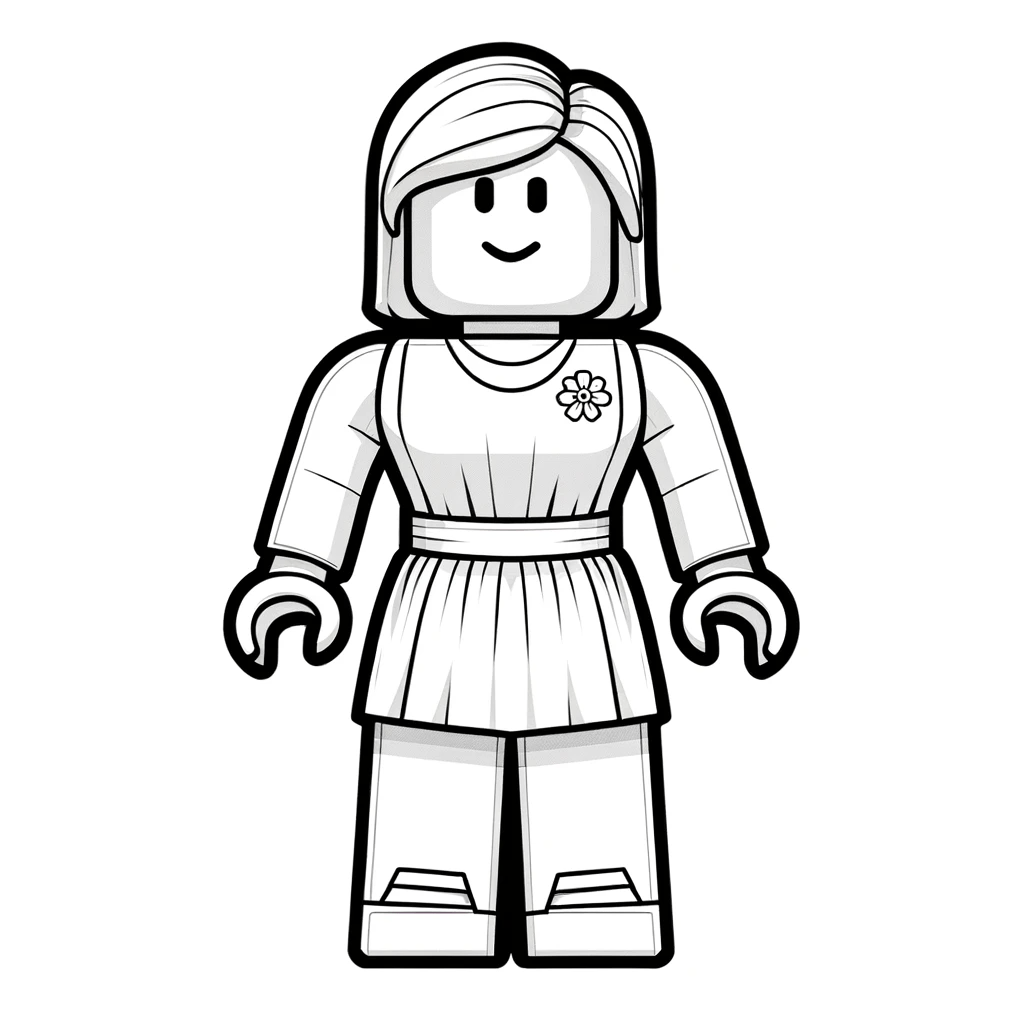 Personagem regular Roblox para colorir