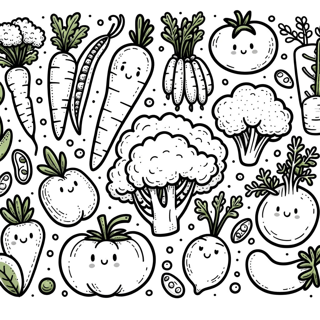 Desenhos de Legumes para colorir - Pinte Online