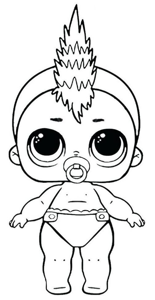 Lol Baby Lil como se fosse um bebê para colorir - Desenhos para