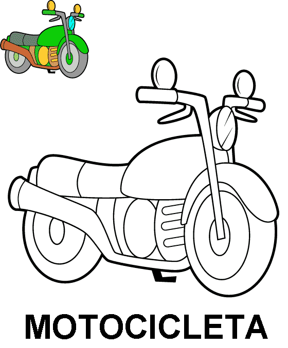 Desenhos de Moto para Colorir, Pintar e Imprimir 