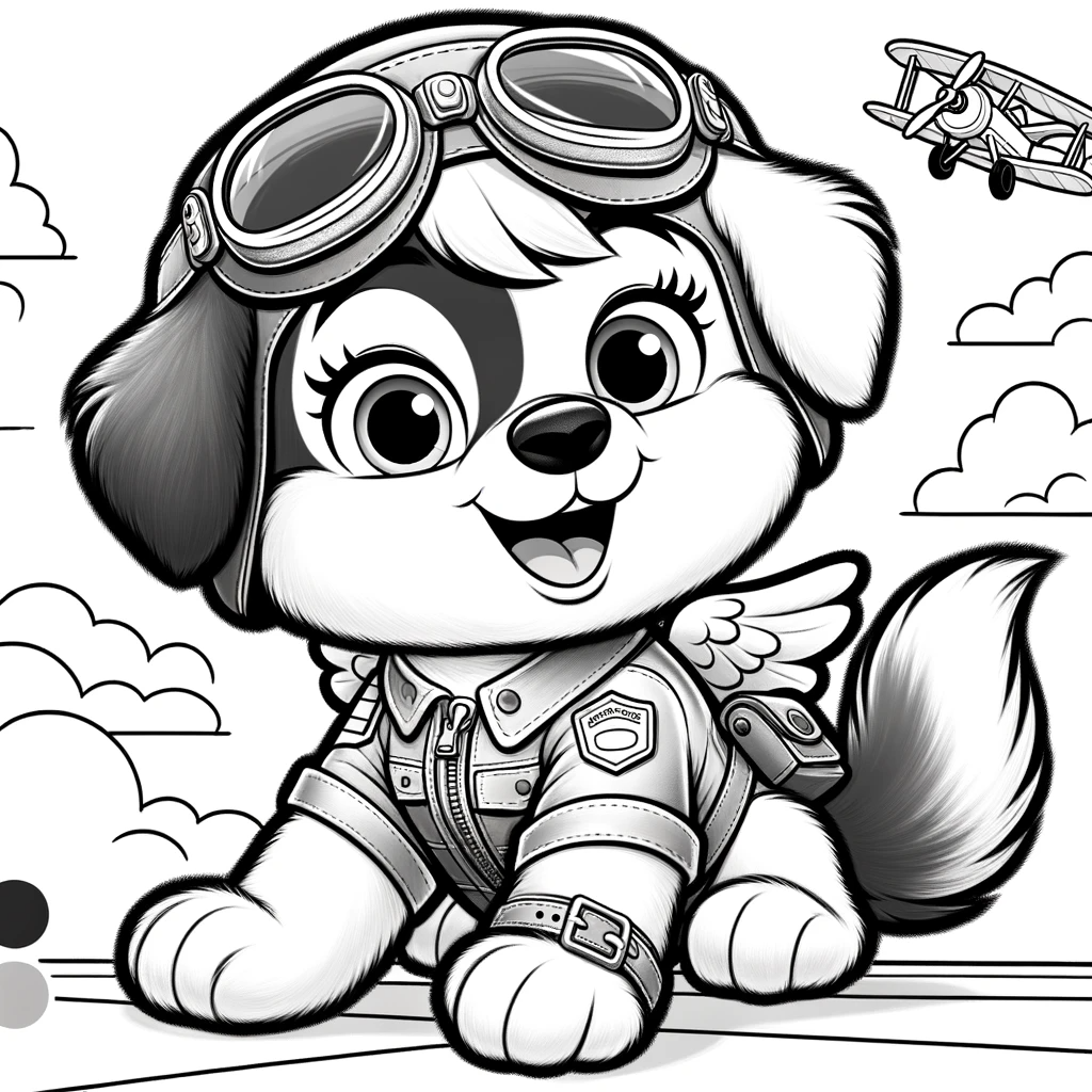 Patrulha Canina e borboleta para colorir - Imprimir Desenhos